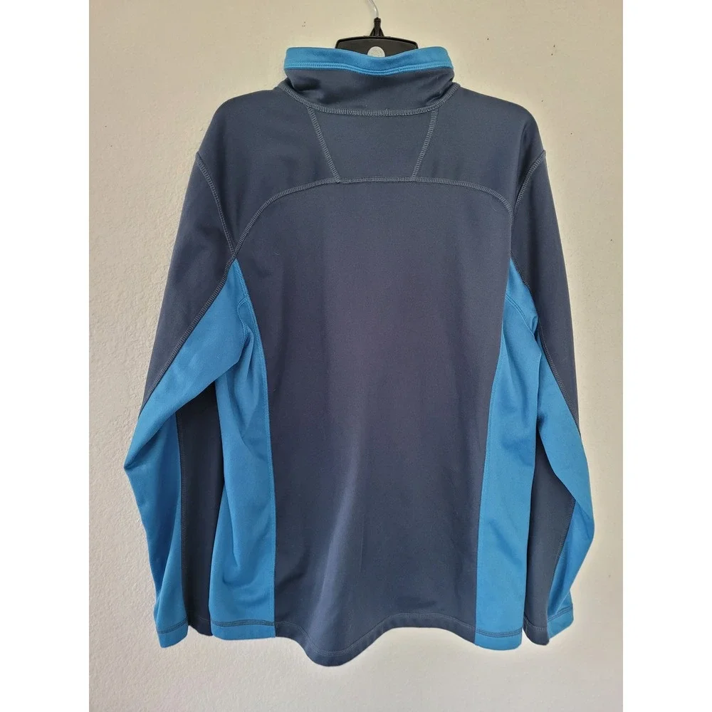The North Face Men Quarter Zip Pullover Blue Colorblock Performance Fleece M #22